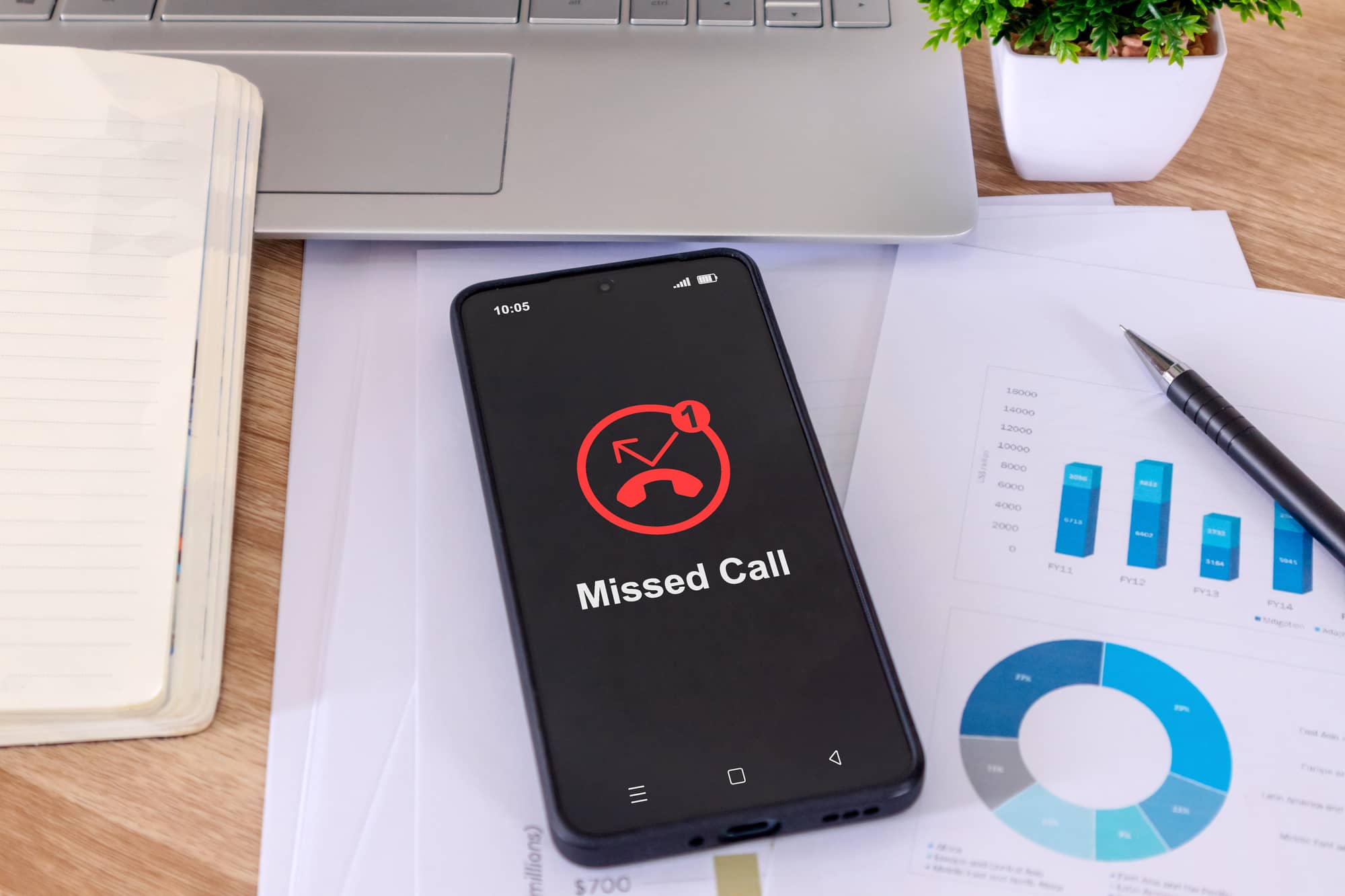 Missed Call Texting for Home Service Contractors Missed call notification on a smartphone showing how contractors lose leads when calls go unanswered